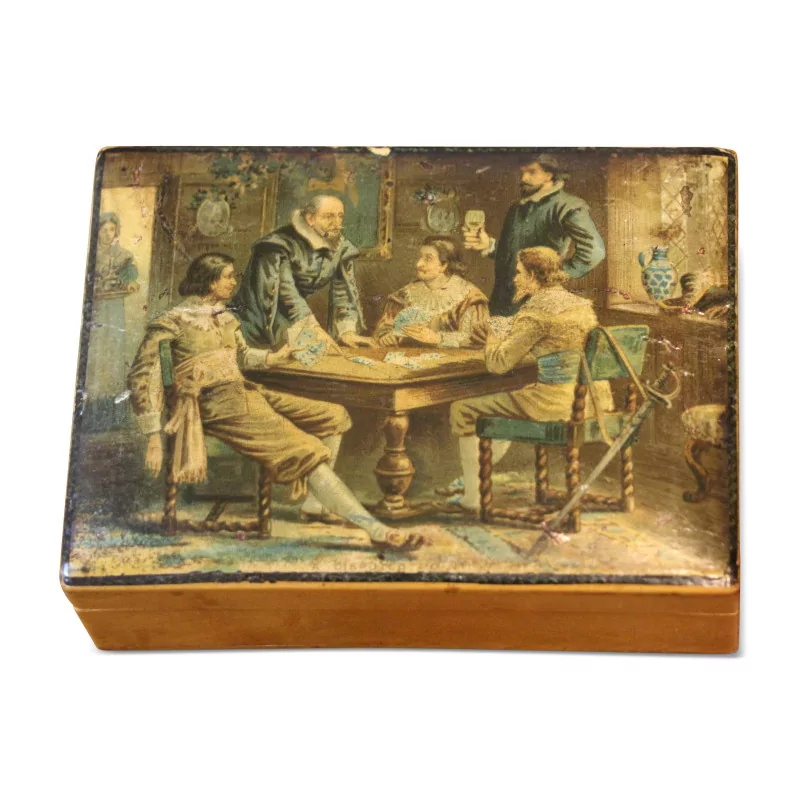 个柠檬木盒“纸牌玩家” - Moinat - 箱, 瓮, 花瓶