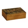 lemon wood box “card players” - Moinat - Boxes, Urns, Vases