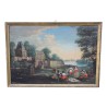 A work, oil on wood. \"May\". Eastern Switzerland. - Moinat - Painting - Miscellaneous