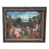 A painting, oil on canvas. “Country scene”. Italy. - Moinat - Painting - Miscellaneous