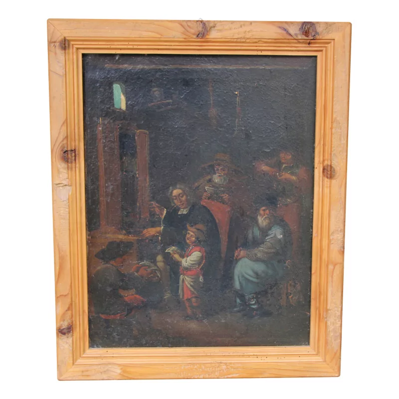 Un tableau, huile sur toile avec cadre en sapin. Italie. - Moinat - Tableaux - Divers