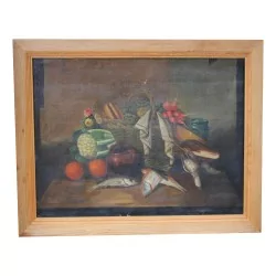 Картина, масло на холсте в еловой раме. Италия.