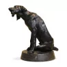 Une sculpture en bronze socle marbre. "le chien". - Moinat - Bronzes