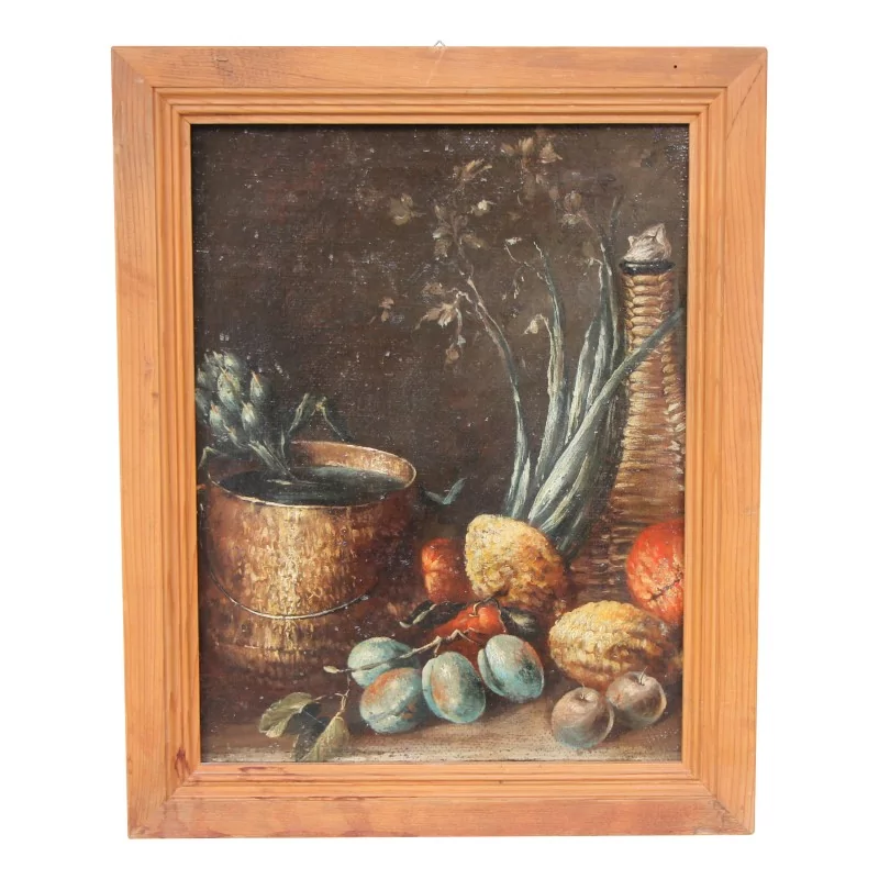 一幅作品，布面油画。意大利 - Moinat - 画 - 静物