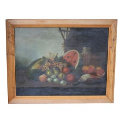 A work, oil on canvas. Italy.
