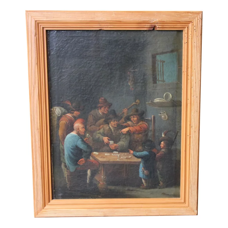 Un tableau, huile sur toile avec cadre en sapin. Italie. - Moinat - Tableaux - Divers