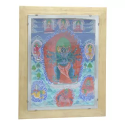 Ein tibetisches Tanka-Kunstwerk.