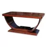Une table basse "Art - déco" en bois et verre. - Moinat - Tables de salon