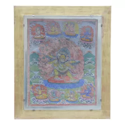 A Tibetan Tanka canvas.