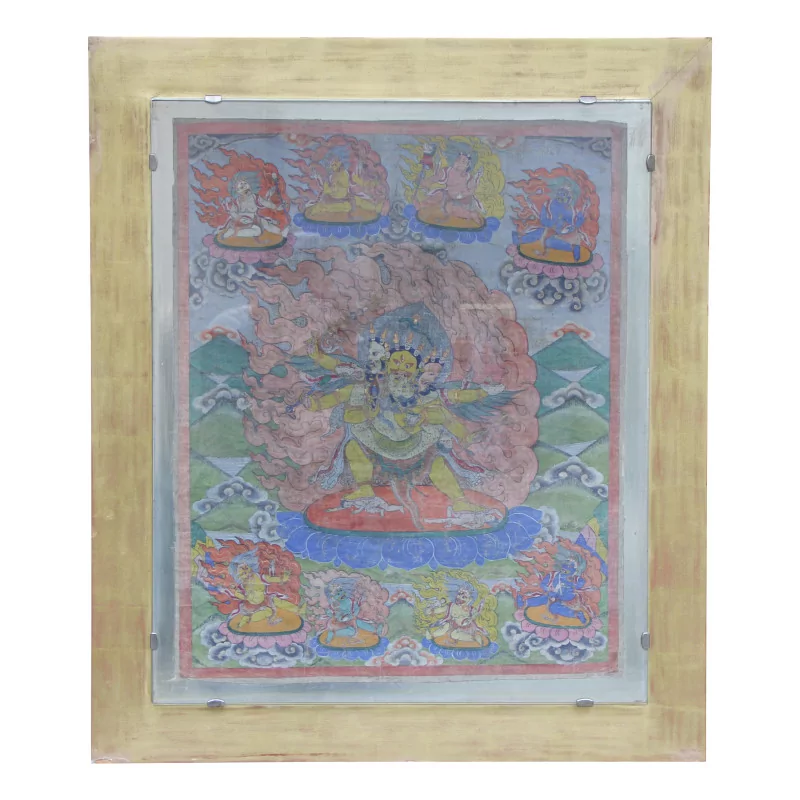 A Tibetan Tanka canvas. - Moinat - Painting - Miscellaneous