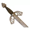 Une épée lame acier et poignée en maille - Moinat - Accessoires de décoration