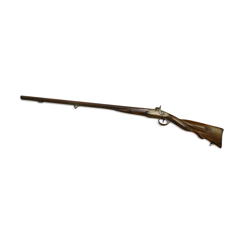 Une arme avec crosse en noyer métal nieller. - Moinat - Accessoires de décoration Une arme avec crosse en noyer métal nieller. - Moinat - Accessoires de décoration