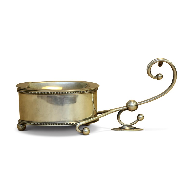 Sauciere aus silbernem Metall mit Perlendekor. - Moinat - Silber Sauciere aus silbernem Metall mit Perlendekor. - Moinat - Silber