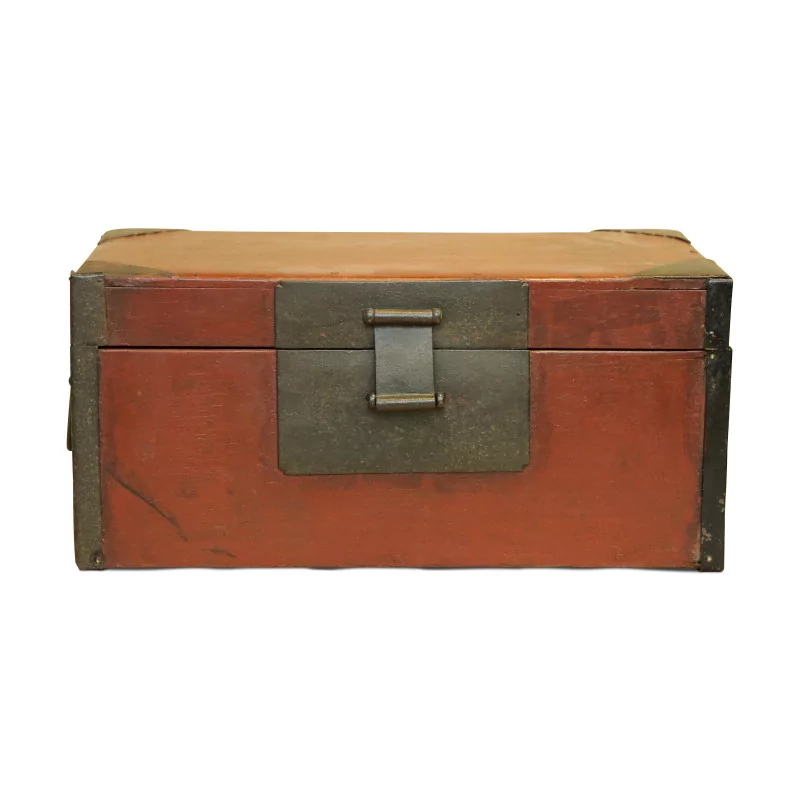Ein rot lackierter Thaikoffer. - Moinat - Schachtel, Urnen, Vasen