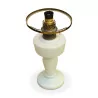 A white opaline lamp base. - Moinat - Opaline