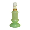 Une base de lampe verte en opaline. - Moinat - Opaline