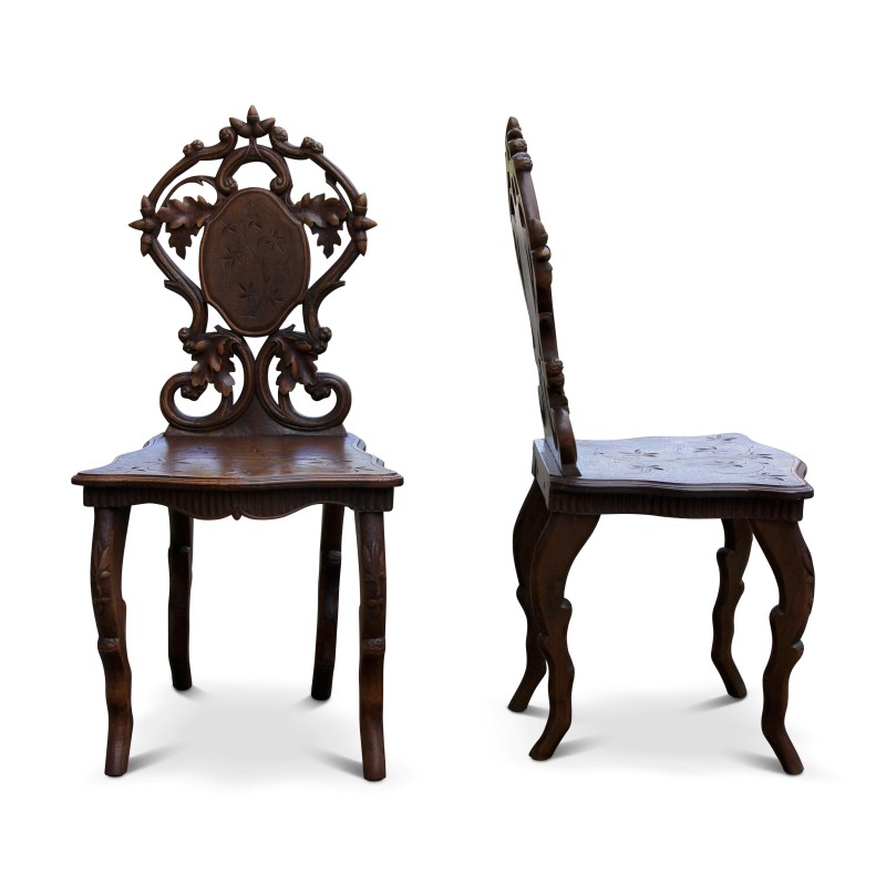 Une paire de chaises Scabelles de Brienz - Moinat - Chaises Une paire de chaises Scabelles de Brienz - Moinat - Chaises