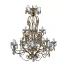 Un lustre de style Baroque bronze, verre - Moinat - Lustres, Plafonniers