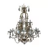 A Baroque bronze chandelier, glass - Moinat - Chandeliers, Ceiling lamps