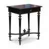 A Napoleon III worker in black wood with spacer - Moinat - End tables, Bouillotte tables, Bedside tables, Pedestal tables