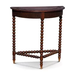 Une petite console demi lune en chêne