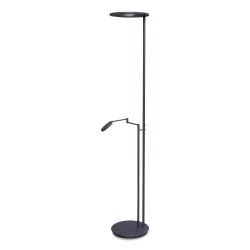 A black LED floor lamp with its LED reading arm