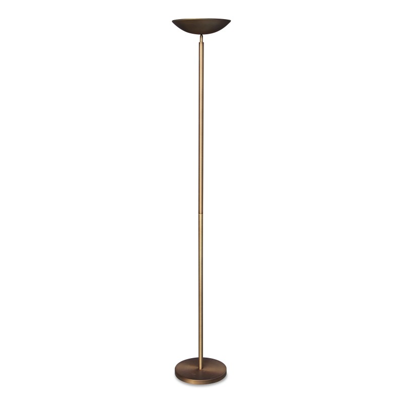 Eine antike LED-Stehlampe aus Messing mit schwenkbarem Kopf - Moinat - Stehlampen Eine antike LED-Stehlampe aus Messing mit schwenkbarem Kopf - Moinat - Stehlampen