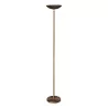 An antique brass LED floor lamp with tilting head - Moinat - Standing lamps