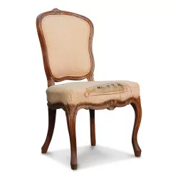 Two Louis XV chairs in beech