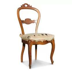 两把胡桃木路易十五拿破仑三世椅子
