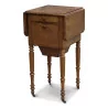 A Napoleon III worker in burr walnut - Moinat - End tables, Bouillotte tables, Bedside tables, Pedestal tables