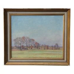 A work \"The countryside\" signed Emile Patru