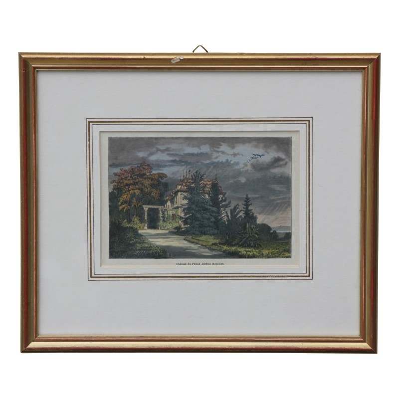 An engraving, Castle of Prince Jérôme Napoleon - Moinat - Prints, Reproductions An engraving, Castle of Prince Jérôme Napoleon - Moinat - Prints, Reproductions
