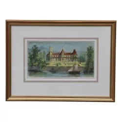 A woodcut, La Bergerie, Villa Prangins