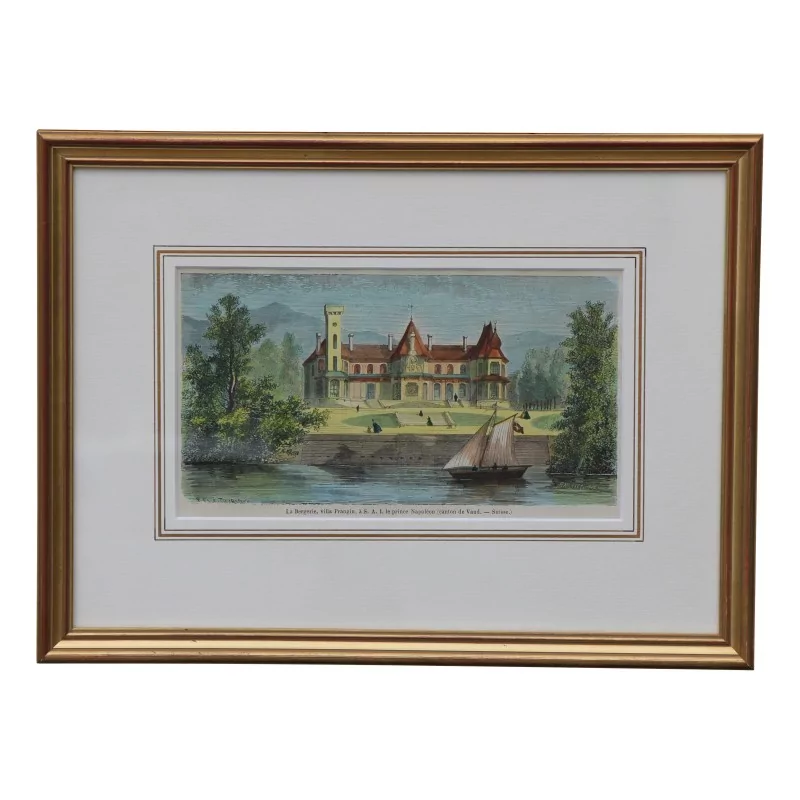 A woodcut, La Bergerie, Villa Prangins - Moinat - Prints, Reproductions