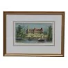 A woodcut, La Bergerie, Villa Prangins - Moinat - Prints, Reproductions
