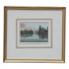 Eine Gravur, Der Park der Villa von Prinz Louis Napoleon - Moinat - Gravüren