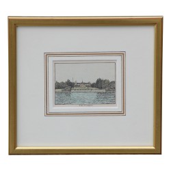 Ein Holzschnitt, Villa Prangins. Schweizerisch. Um 1880.