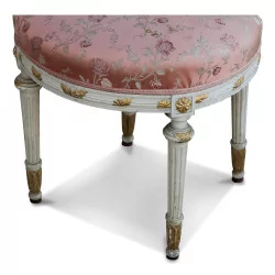 Vier Louis XVI-Stühle aus vergoldetem Holz