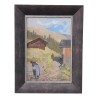 A work \"Woman at the fountain\" signed Charles Parisod - Moinat - Painting - Miscellaneous