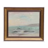 A work \"Lake of Geneva\" signed Louis Baudit - Moinat - Painting - Navy