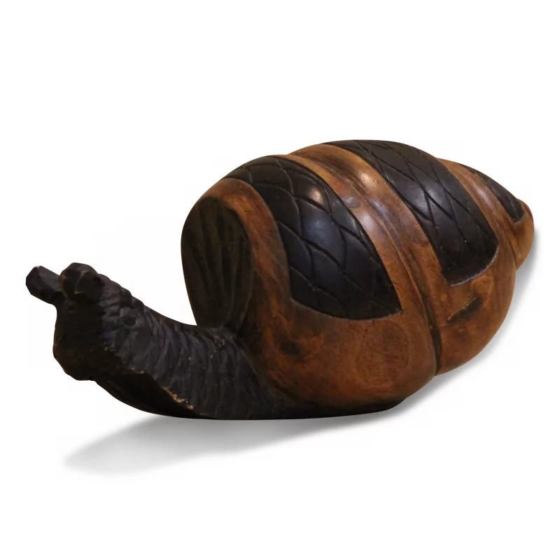 Un escargot sculpté en bois d’ébène - Moinat - Accessoires de décoration