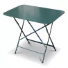 Ein rechteckiger Gartentisch aus grünem Schmiedeeisen - Moinat - Tische
