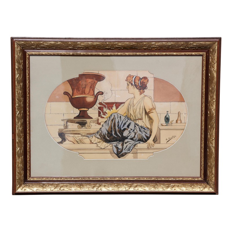 签名为 G. Sandez 的水粉画 - Moinat - 画 - 各种的 签名为 G. Sandez 的水粉画 - Moinat - 画 - 各种的