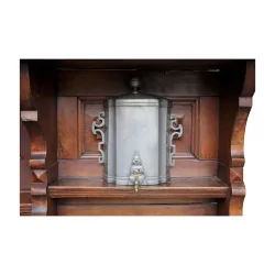 A richly carved Swiss sideboard.