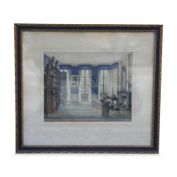 Ein Stich \"Arbeitszimmer von Frédéric César de la Harpe\"