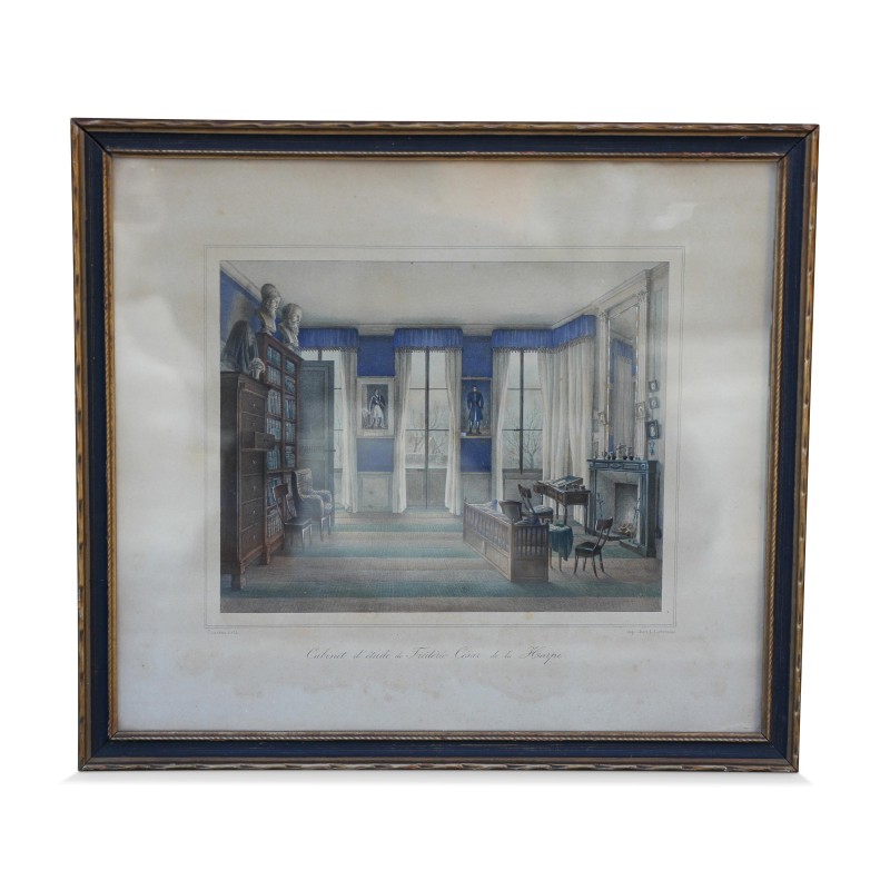 Ein Stich \"Arbeitszimmer von Frédéric César de la Harpe\" - Moinat - Gravüren Ein Stich \"Arbeitszimmer von Frédéric César de la Harpe\" - Moinat - Gravüren