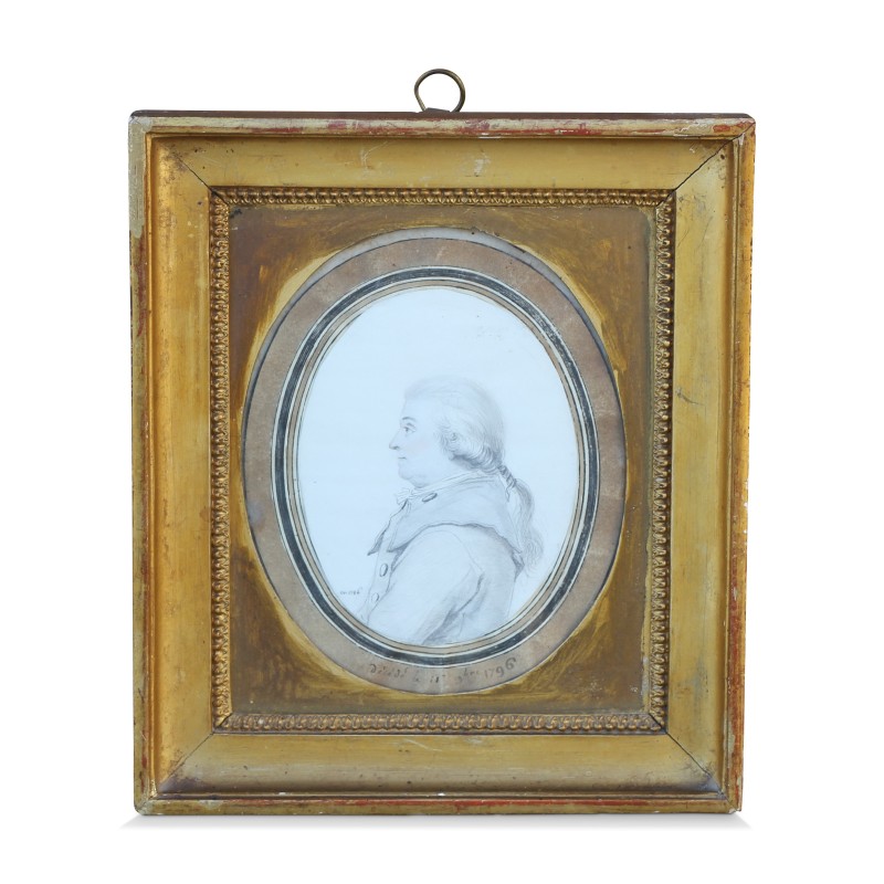 Un dessin "Portrait du père de Frédéric César de La Harpe" - Moinat - Tableaux - Portrait Un dessin "Portrait du père de Frédéric César de La Harpe" - Moinat - Tableaux - Portrait
