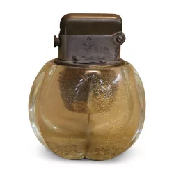 Un briquet en verre Vénini jaune or
