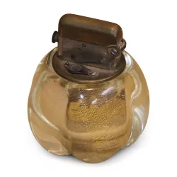 A golden yellow Vénini glass lighter